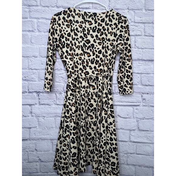 Banana Republic Animal Print Wrap Dress Perfect for Fall! SZ XS Petite NWOT - Picture 4 of 4